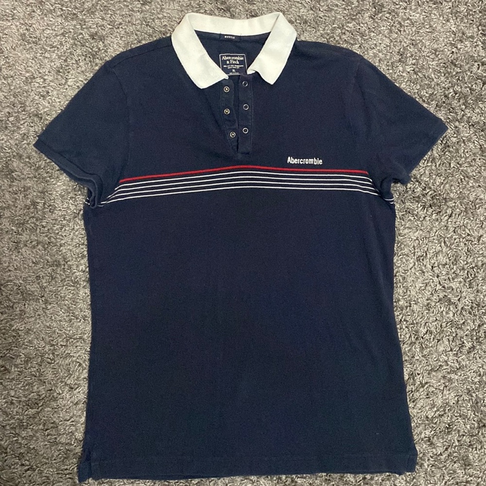 Abercrombie & Fitch "Muscle" Dark Blue Polo